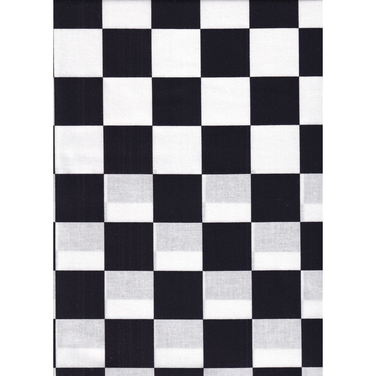 Santee Printed Cottons Black/White Racing Check – 8 Yard Bolt – 100% Cotton