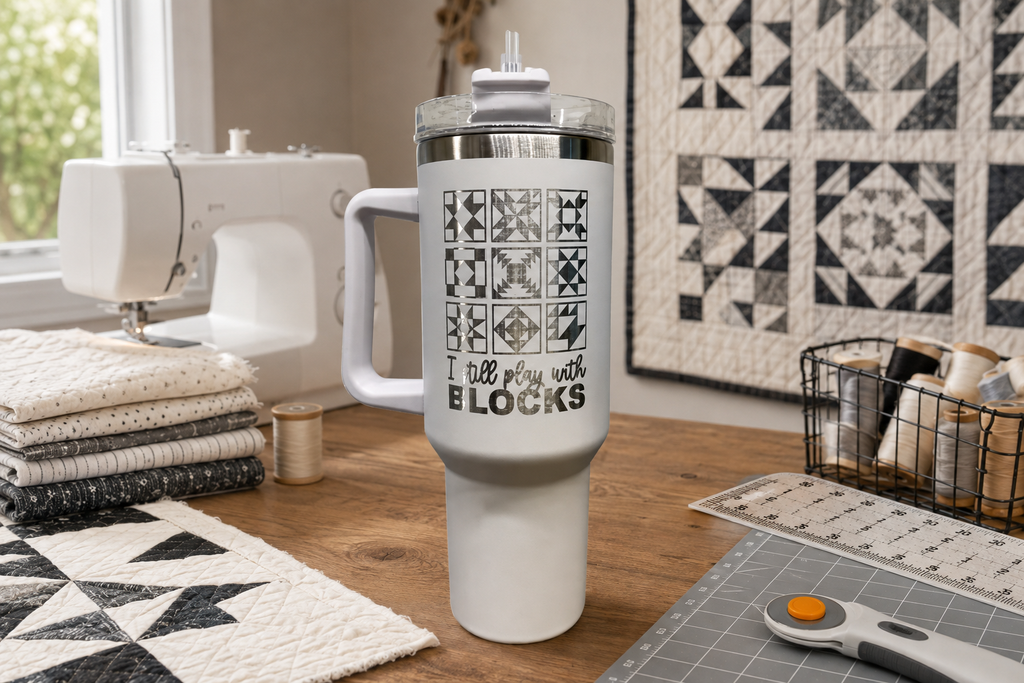 3 I Still Play With Blocks 40oz Stainless Steel Tumblers - 3 Tumblers Per Order