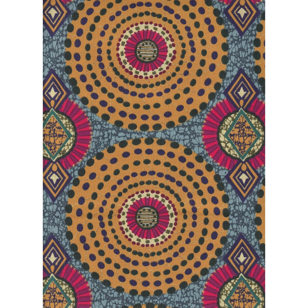Fabric Traditions Sage Gold Global Circles Metallic (58") – 8 Yard Bolt – 100% Cotton