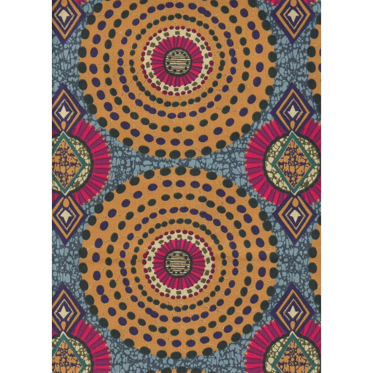 Fabric Traditions Sage Gold Global Circles Metallic (58") – 8 Yard Bolt – 100% Cotton