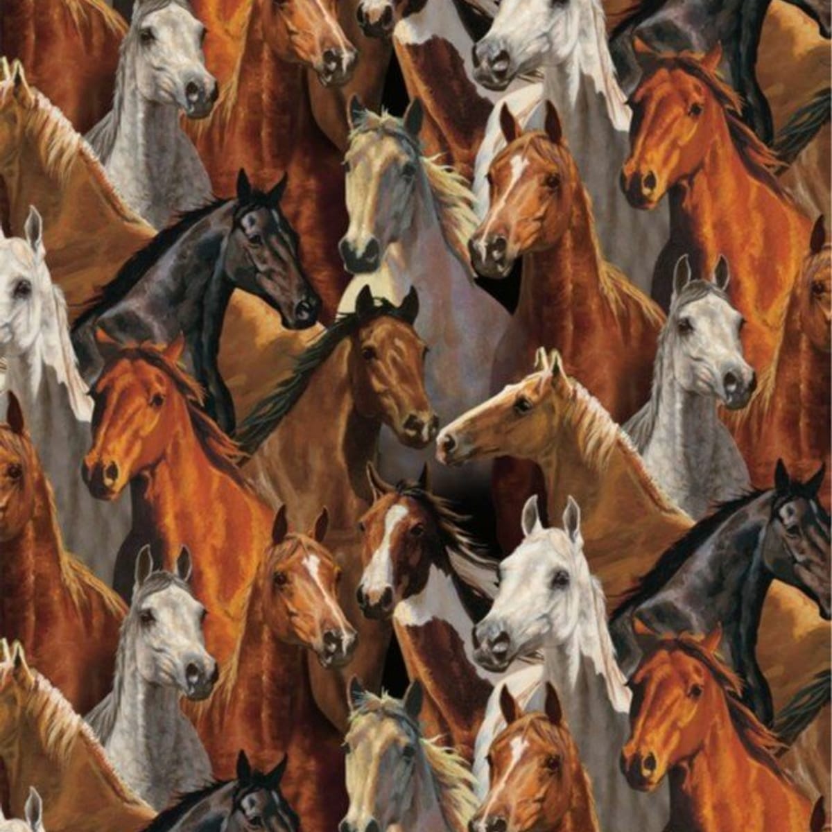 Springs Creative Novelty Rivers Bend Horses – 8 Yard Bolt – 100% Cotton
