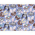 Fabric Traditions Dogs In Bunny Ears Purple – 8 Yard Bolt – 100% Cotton