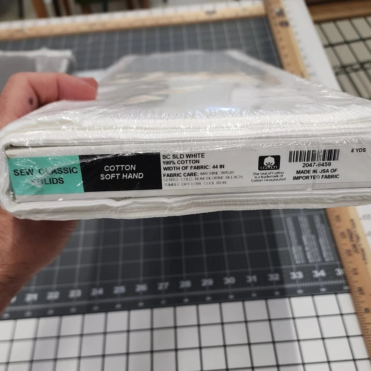 Santee Cotton Solids White – 8 Yard Bolt – 100% Cotton