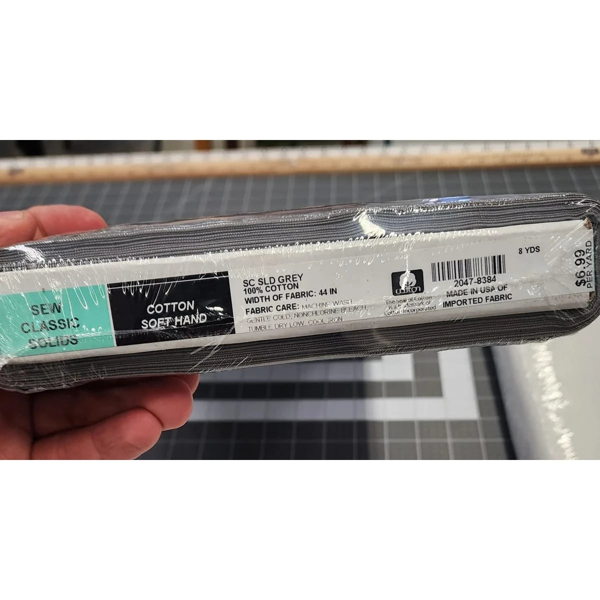 Santee Cotton Solids Grey – 8 Yard Bolt – 100% Cotton