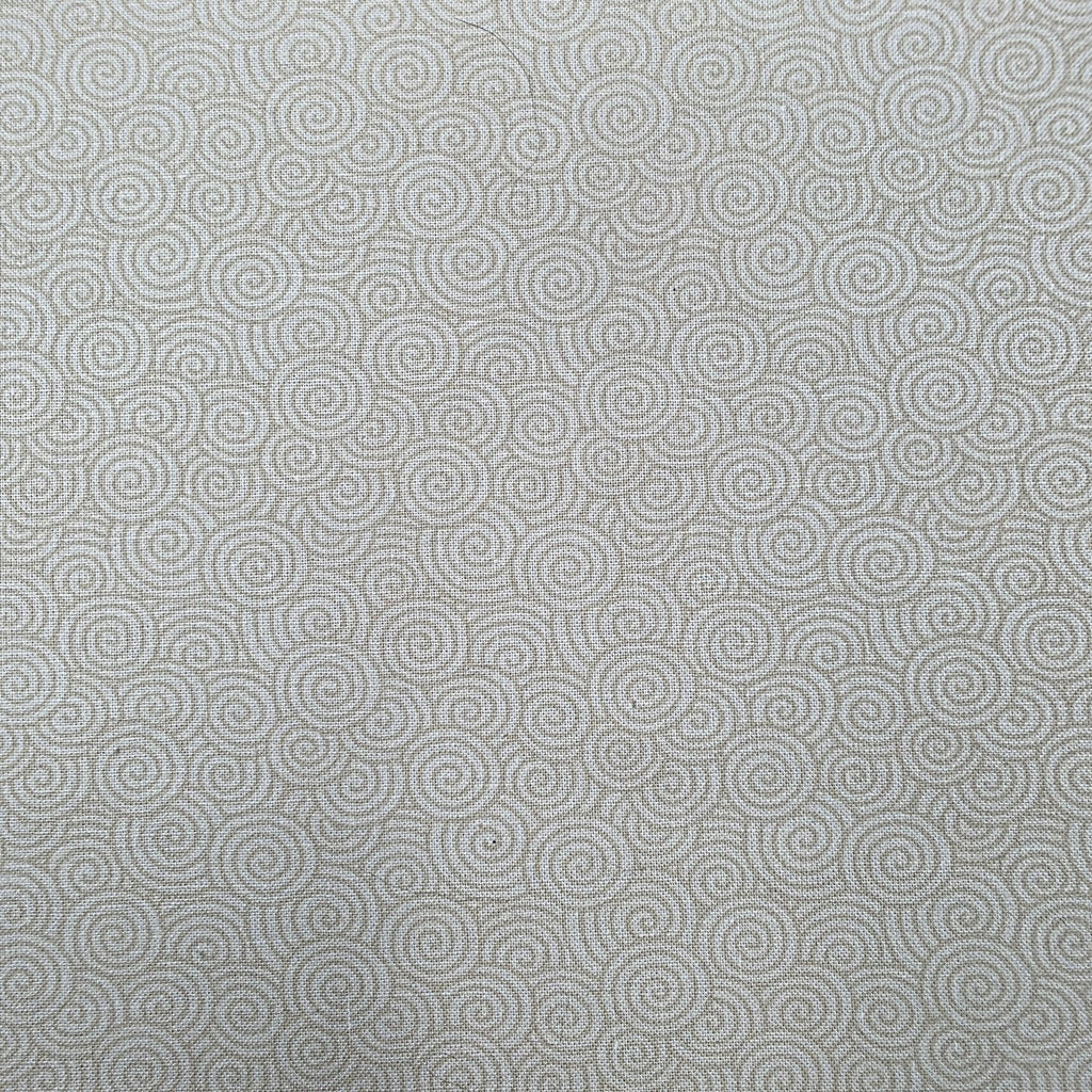 8 Yard Bolt - Small White Swirls on Cream - Light Weight 100% Cotton - Quilters Showcase