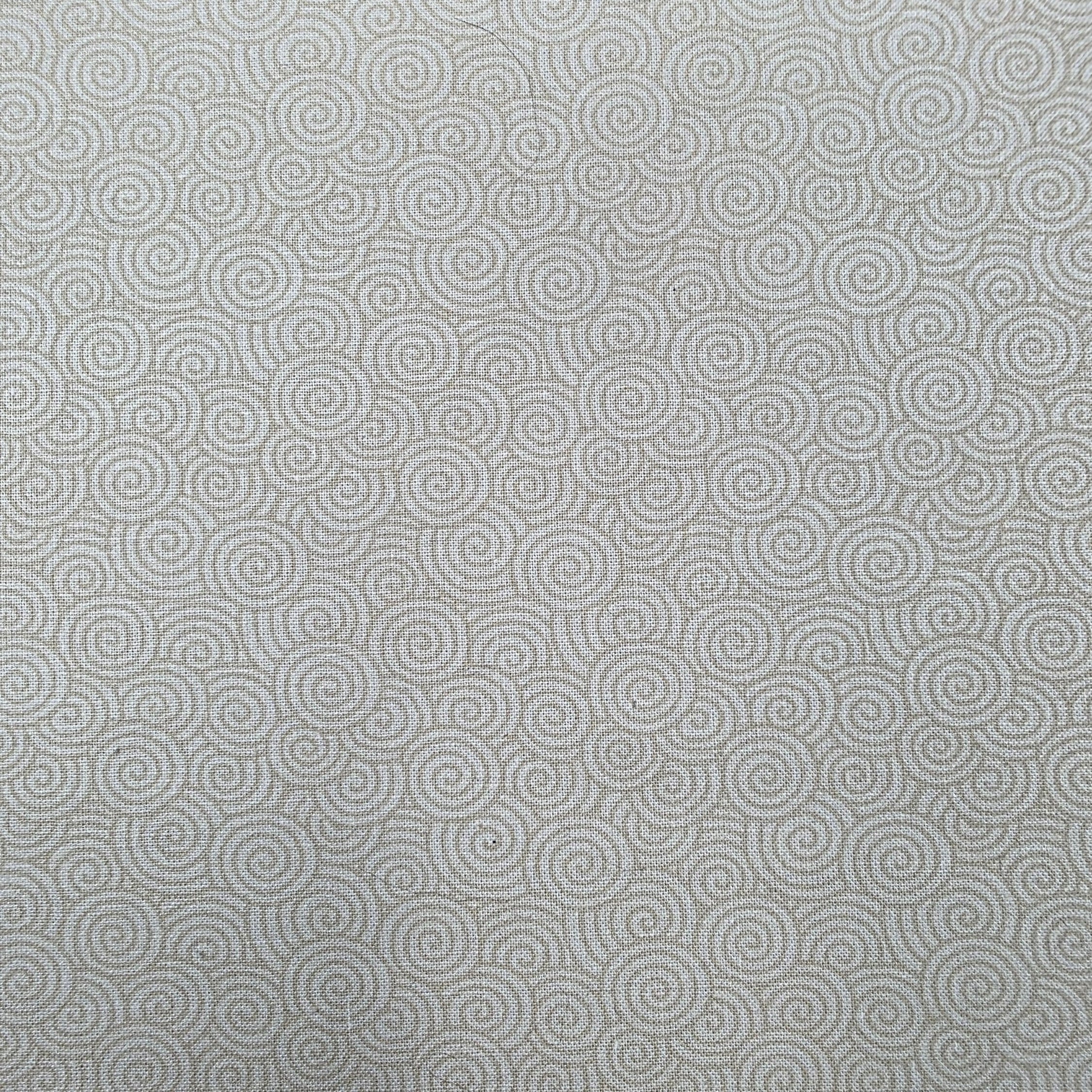 8 Yard Bolt - Small White Swirls on Cream - Light Weight 100% Cotton - Quilters Showcase