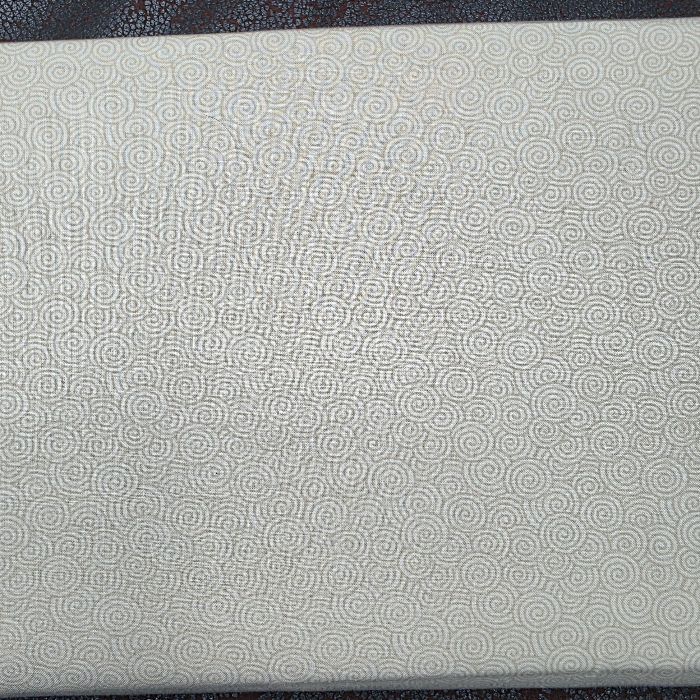 8 Yard Bolt - Small White Swirls on Cream - Light Weight 100% Cotton - Quilters Showcase