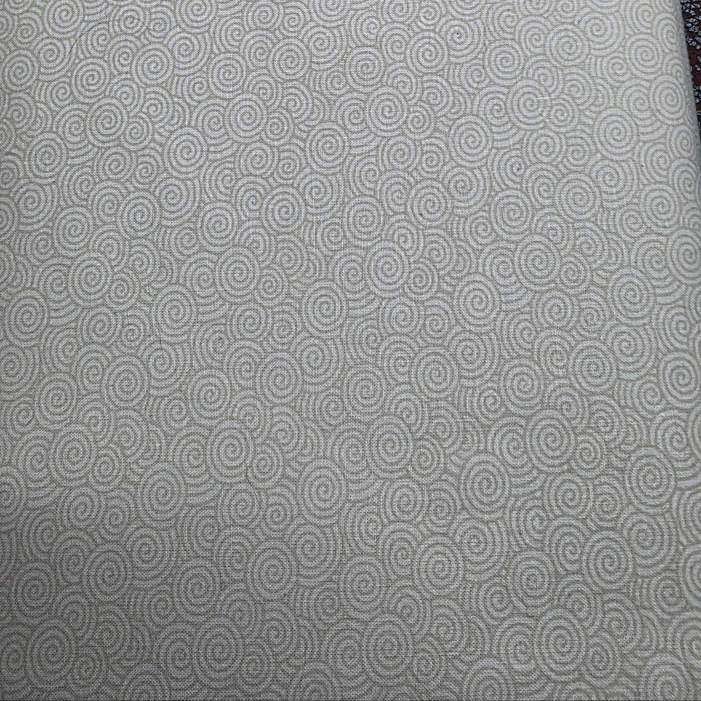 8 Yard Bolt - Small White Swirls on Cream - Light Weight 100% Cotton - Quilters Showcase