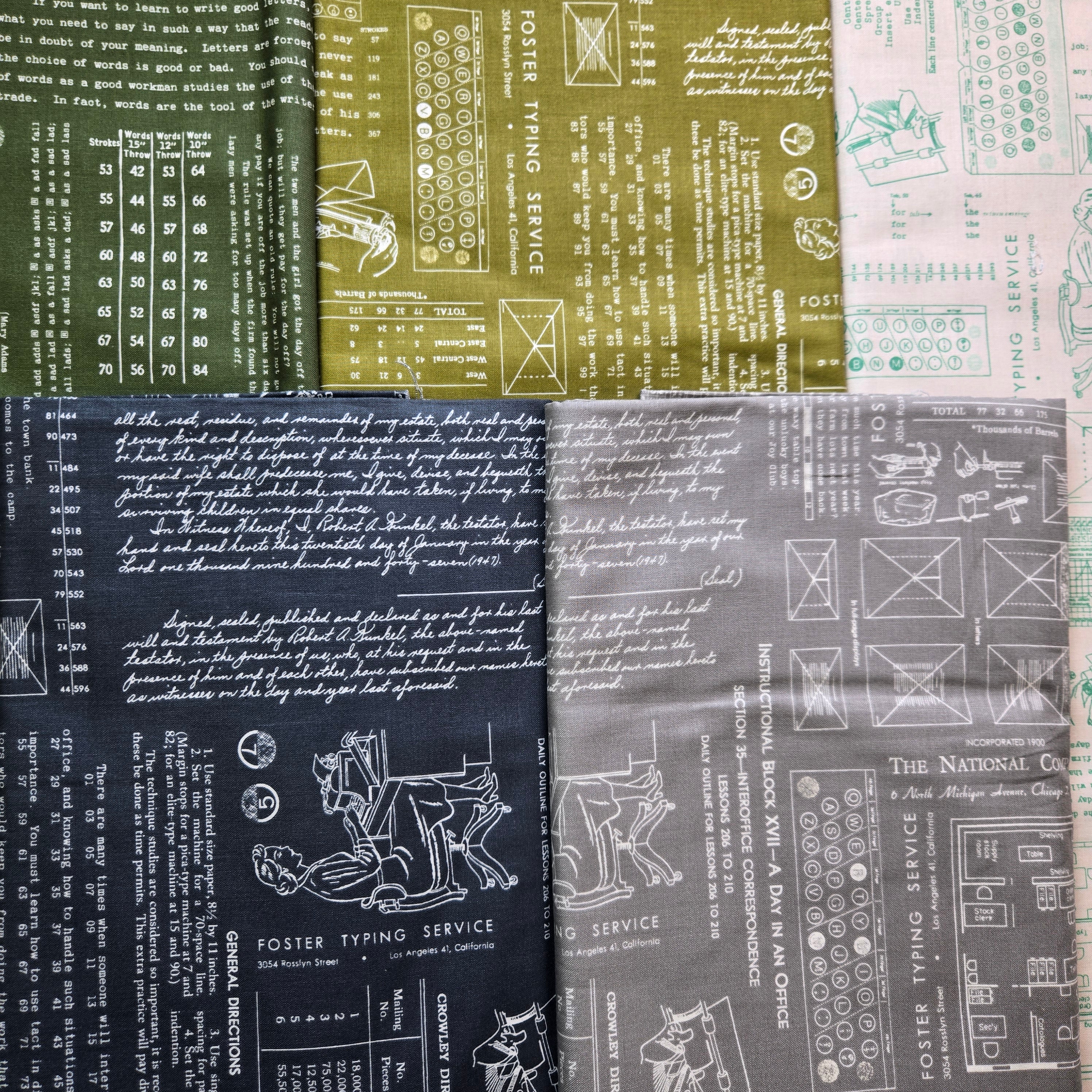 25 Yard Flat Fold Bundle - TYPE/OGRAPHY - Riley Blake