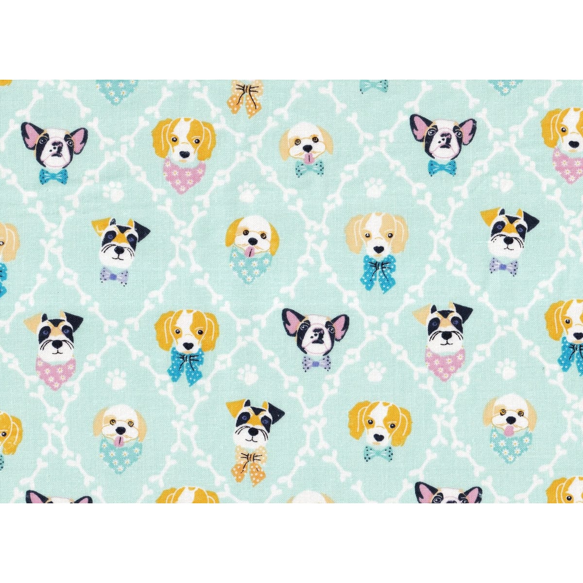 Joann's Dogs And Bones Diamond Pattern Sage – 8 Yard Bolt – 100% Cotton
