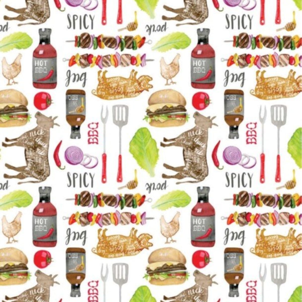 Springs Creative Novelty BBQ Summer – 8 Yard Bolt – 100% Cotton