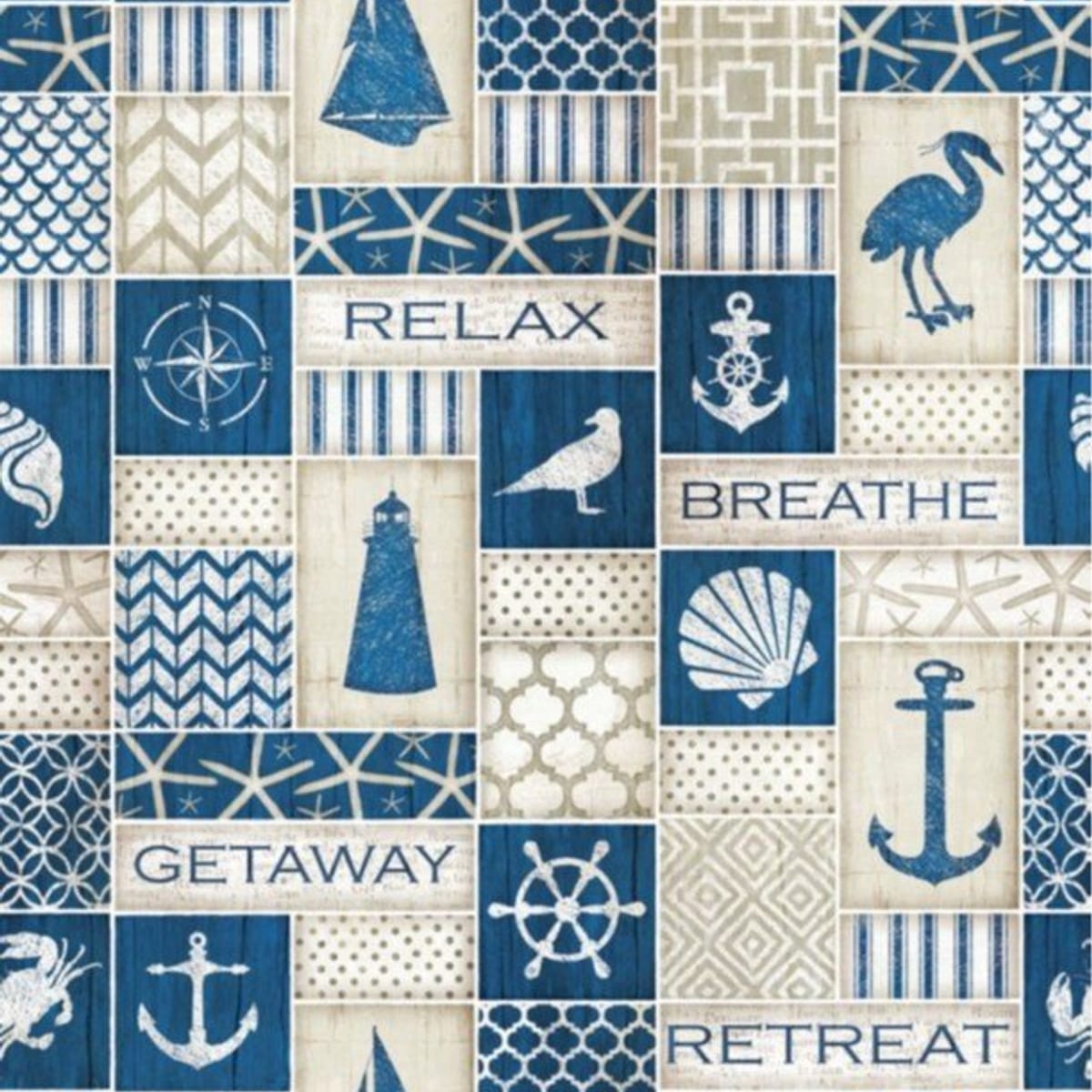 Springs Creative Novelty Coastal Blues – 8 Yard Bolt – 100% Cotton