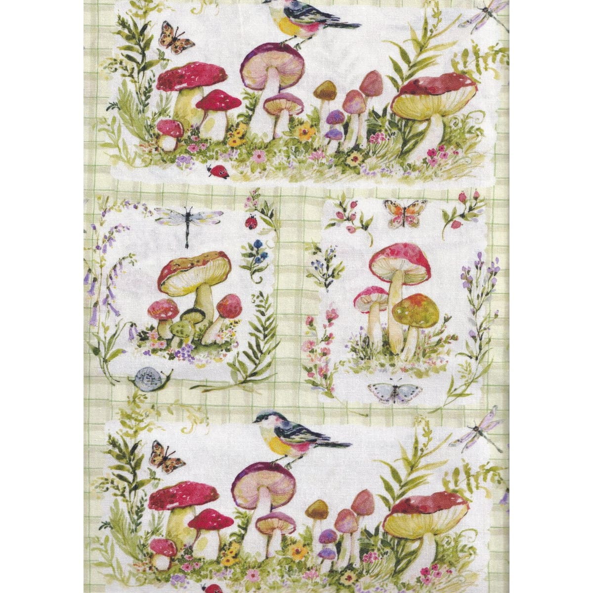 Springs Creative Novelty Mushroom Patch – 8 Yard Bolt – 100% Cotton