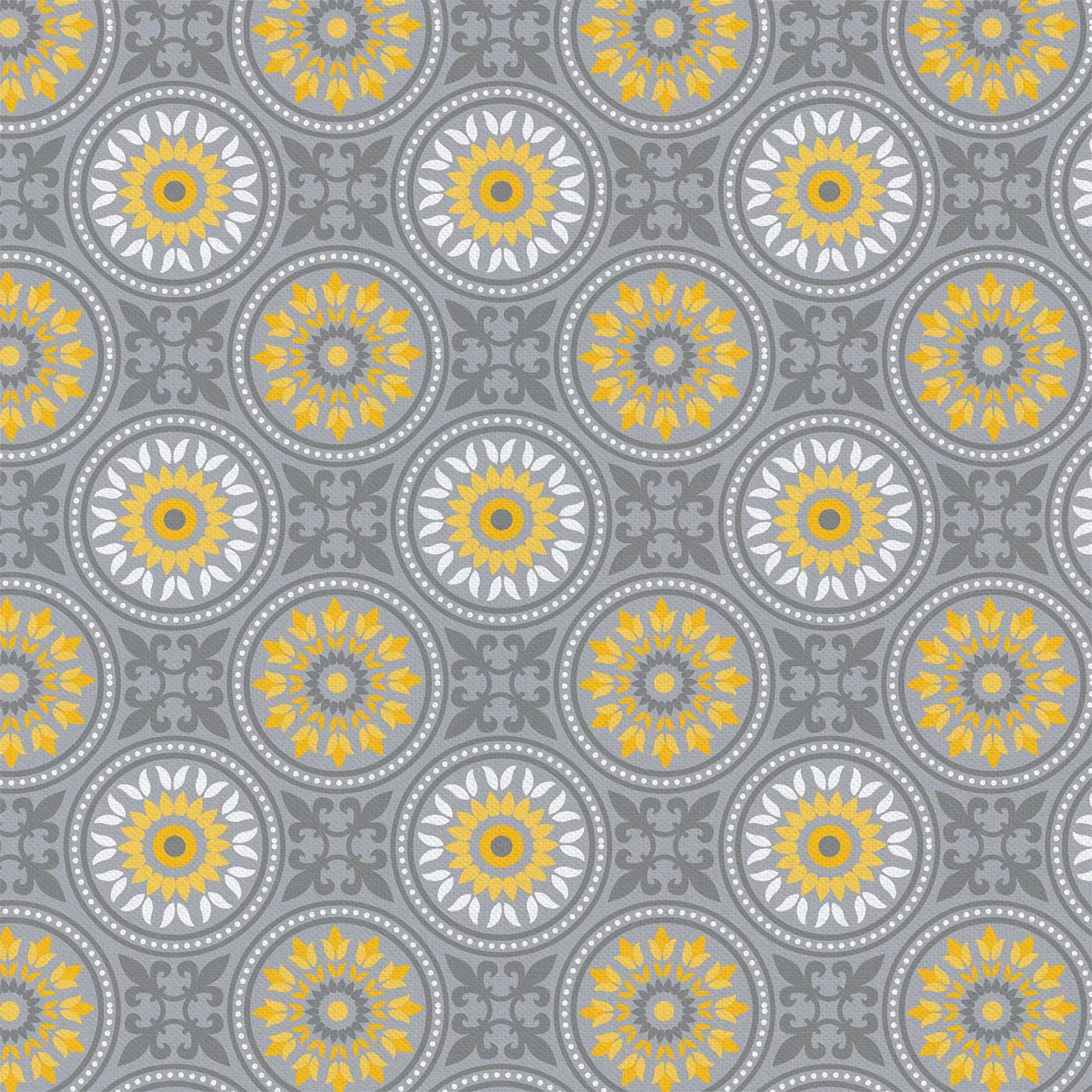 8 Yard Bolt Camelot Emma & Mila Yellow Matters Mosaic in Gray - 100% Cotton 43/45" Wide - Wholesale