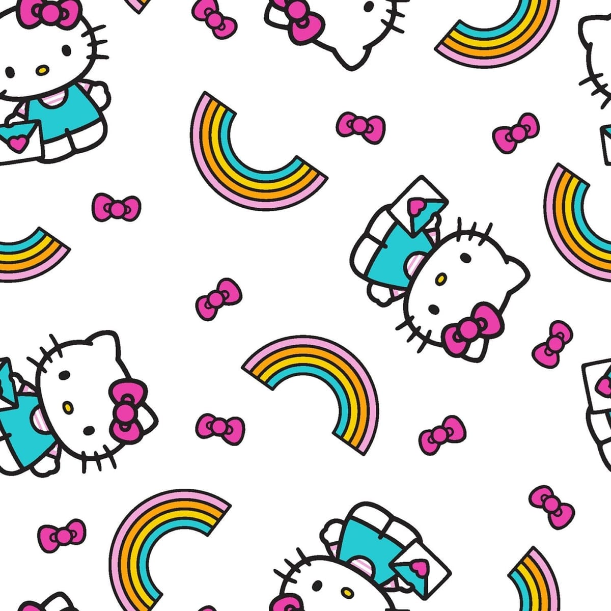 Springs Creative Cottons Hello Kitty Rainbow Toss – 8 Yard Bolt – 100% Cotton