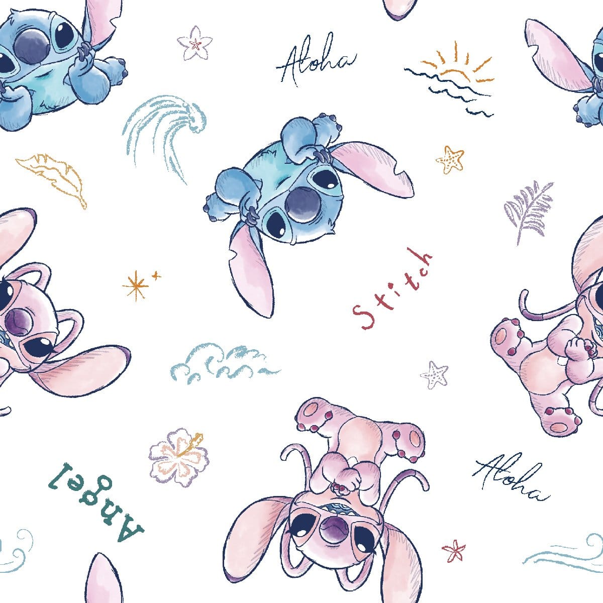 Springs Creative Cottons Stitch And Angel Sketch – 8 Yard Bolt – 100% Cotton