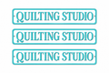 3 Quilting Studio Turquoise 4in x 18in Aluminum Signs - 3 Signs Per Order