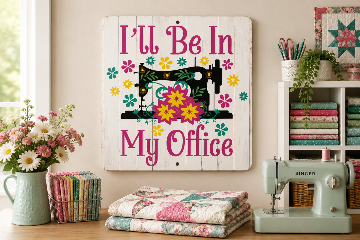 3 I'll Be In My Office 12in x 12in Aluminum Signs - 3 Signs Per Order