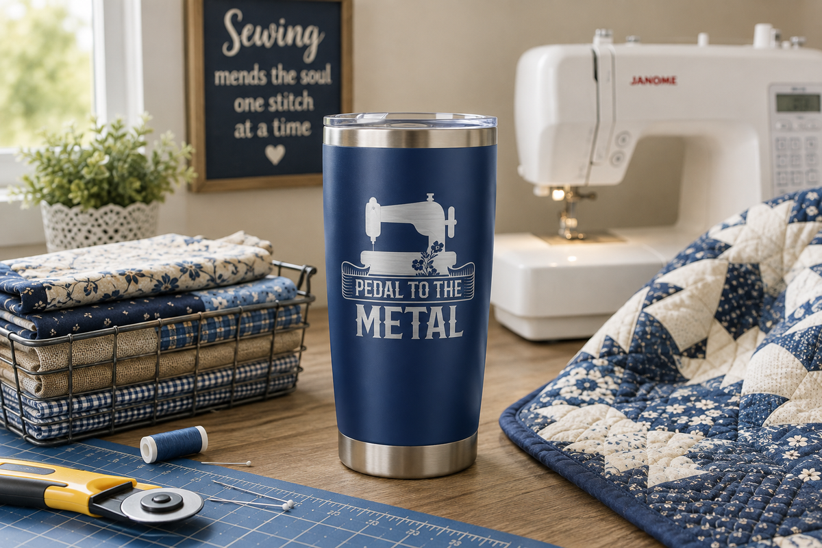 3 Pedal To The Metal 20oz Stainless Steel Tumblers - 3 Tumblers Per Order