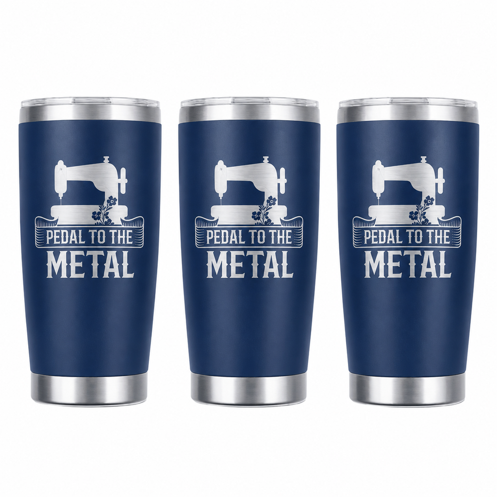3 Pedal To The Metal 20oz Stainless Steel Tumblers - 3 Tumblers Per Order