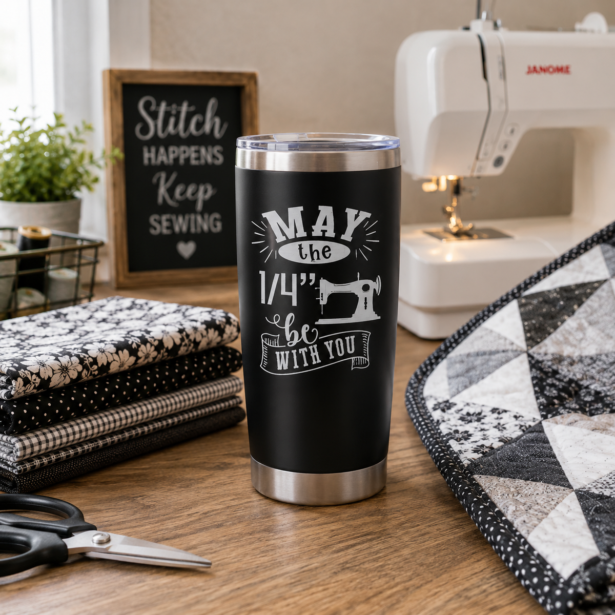 3 May The 1/4 Be With You 20oz Stainless Steel Tumblers - 3 Tumblers Per Order