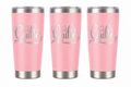3 Quilter 20oz Stainless Steel Tumblers - 3 Tumblers Per Order