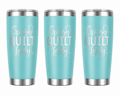 3 Crazy Quilt Lady 20oz Stainless Steel Tumblers - 3 Tumblers Per Order