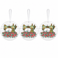 3 Sewing Machine With Roses Metal Ornaments - 3 Ornaments Per Order