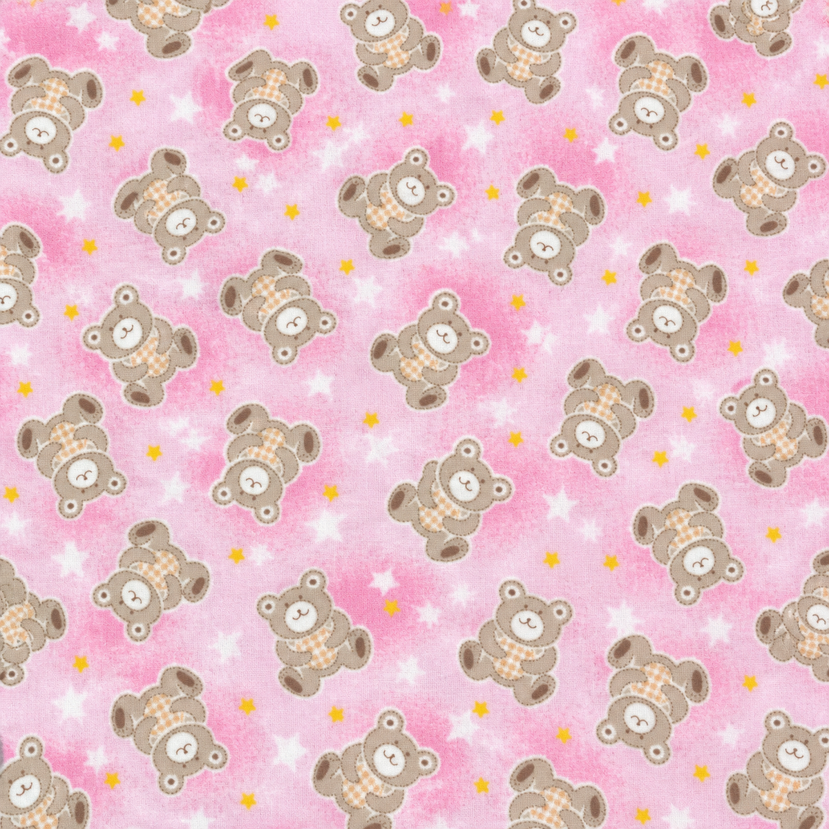 Teddy Bears and Stars on Pink