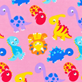Baby Dinosaurs on Pink
