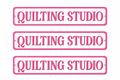 3 Quilting Studio Pink 4in x 18in Aluminum Signs - 3 Signs Per Order