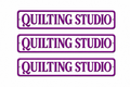 3 Quilting Studio Purple 4in x 18in Aluminum Signs - 3 Signs Per Order