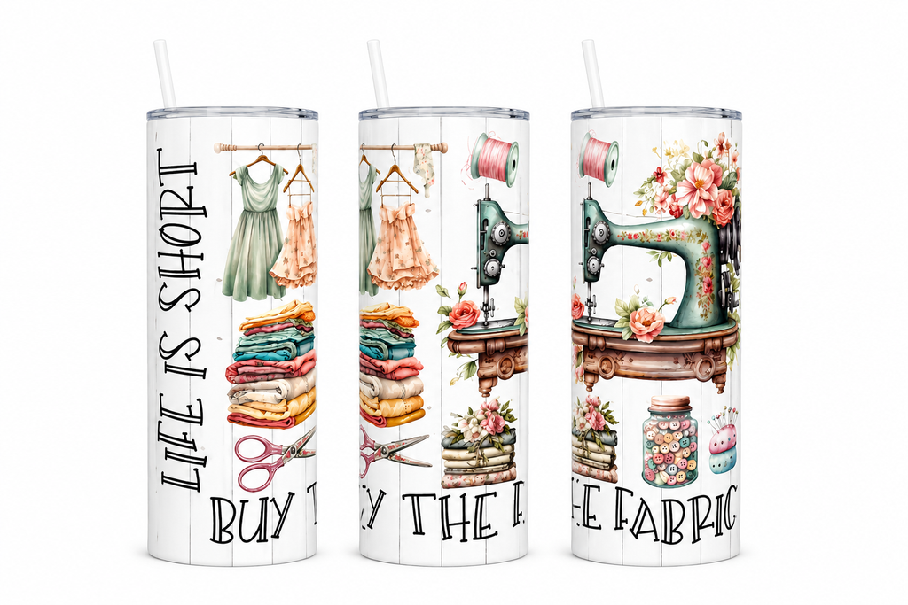 3 Life Is Short 20oz Stainless Steel Tumblers - 3 Tumblers Per Order