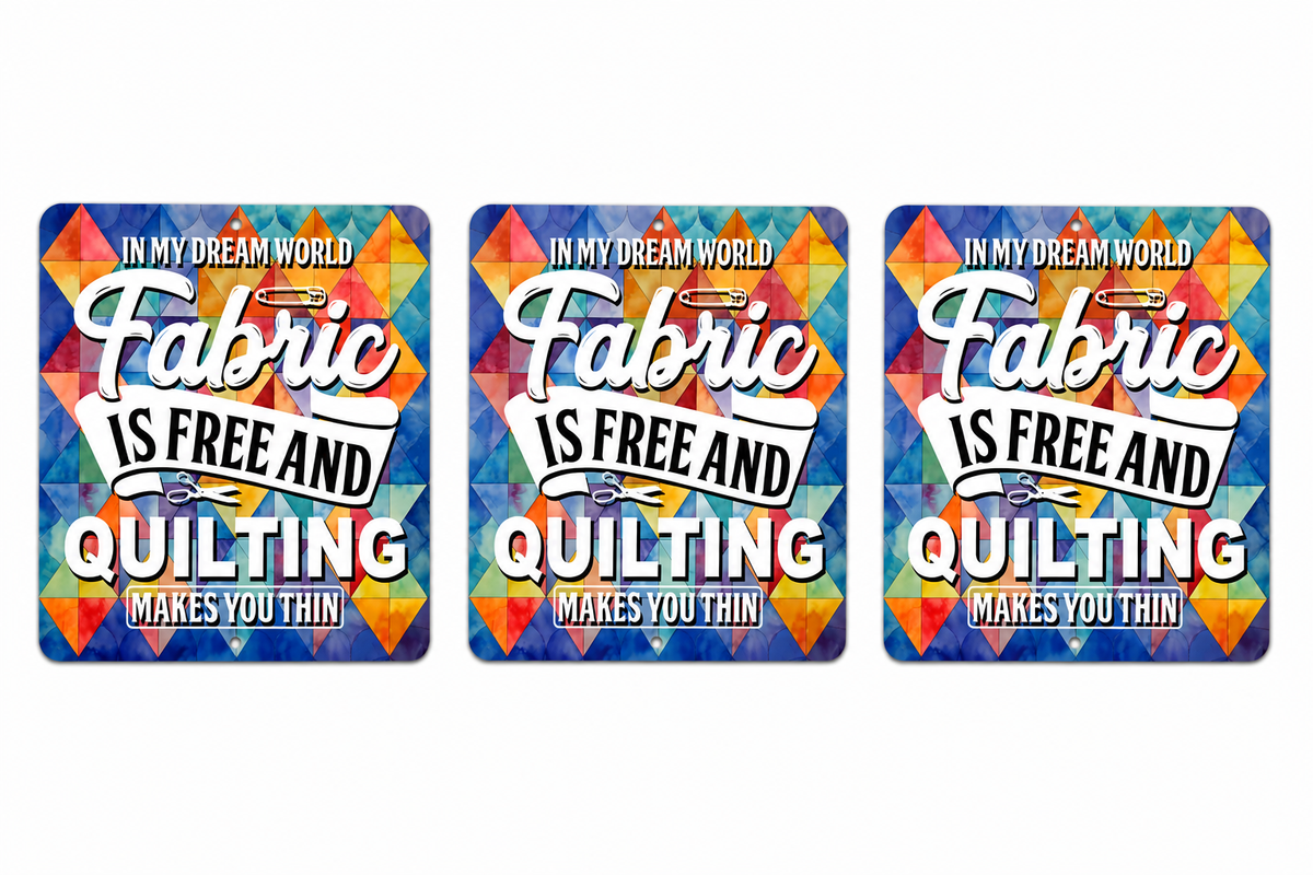 3 In My Dream World 12in x 12in Aluminum Signs - 3 Signs Per Order
