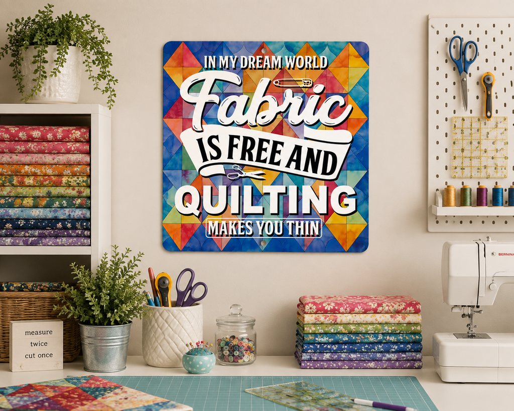 3 In My Dream World 12in x 12in Aluminum Signs - 3 Signs Per Order