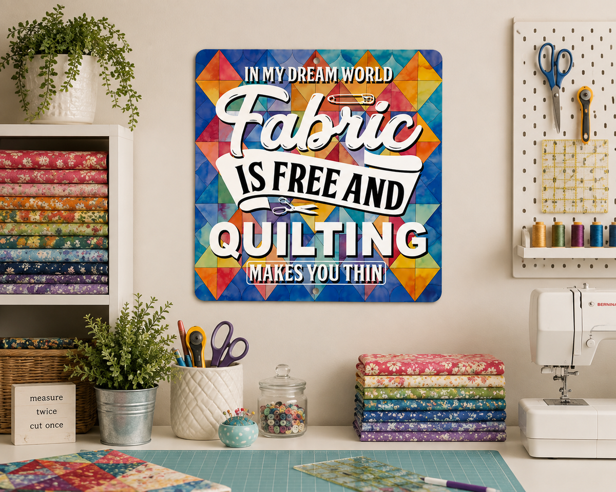 3 In My Dream World 12in x 12in Aluminum Signs - 3 Signs Per Order