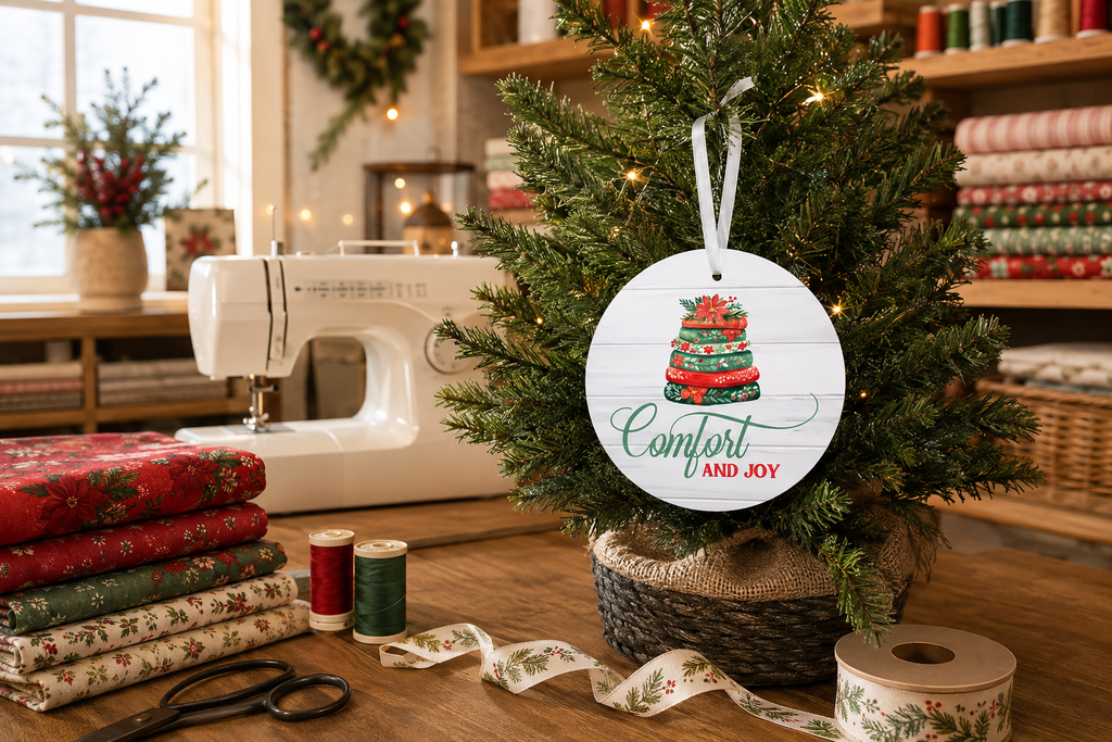 3 Comfort And Joy Metal Ornaments - 3 Ornaments Per Order