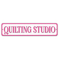Quilting Studio Pink 4in x 18in Aluminum Sign