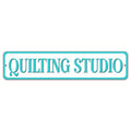 Quilting Studio Turquoise 4in x 18in Aluminum Sign