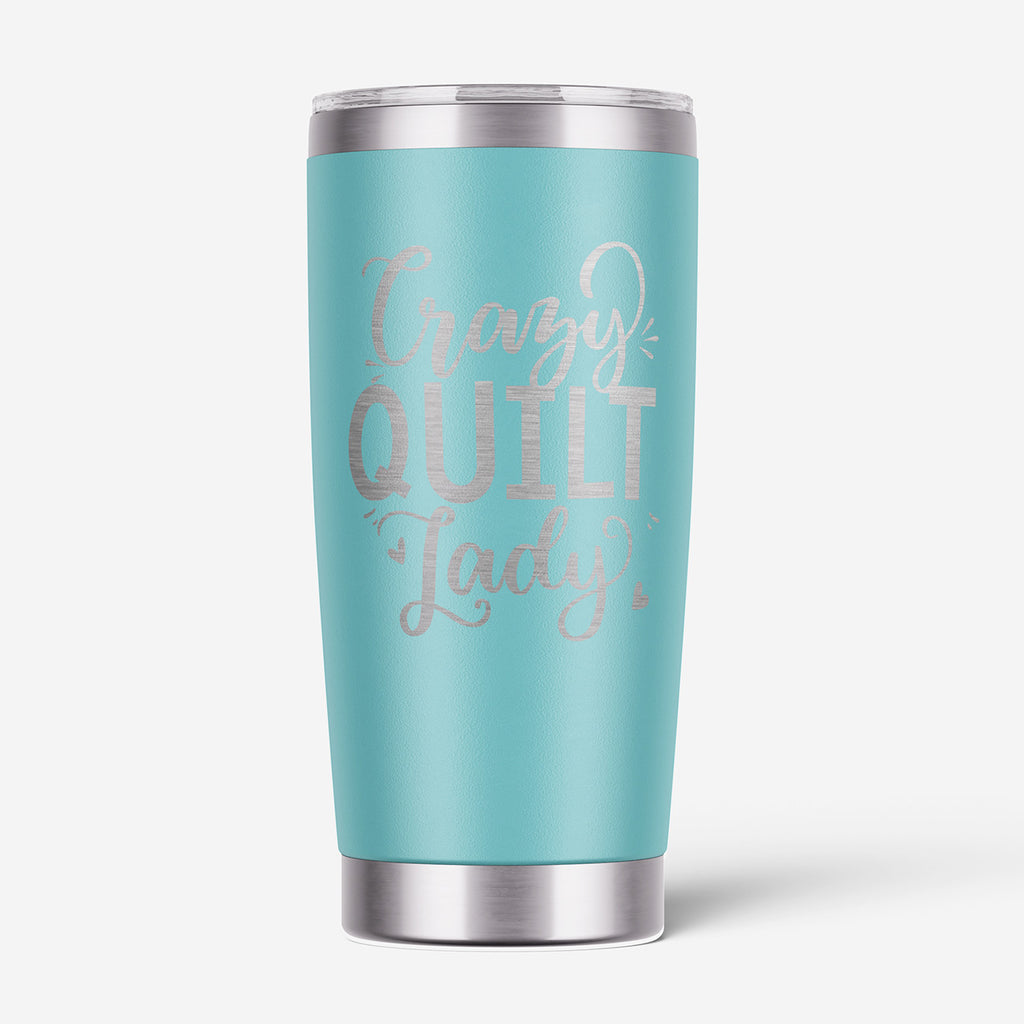 Crazy Quilt Lady 20oz Stainless Steel Tumbler