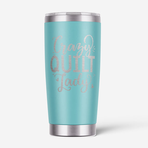 Crazy Quilt Lady 20oz Stainless Steel Tumbler