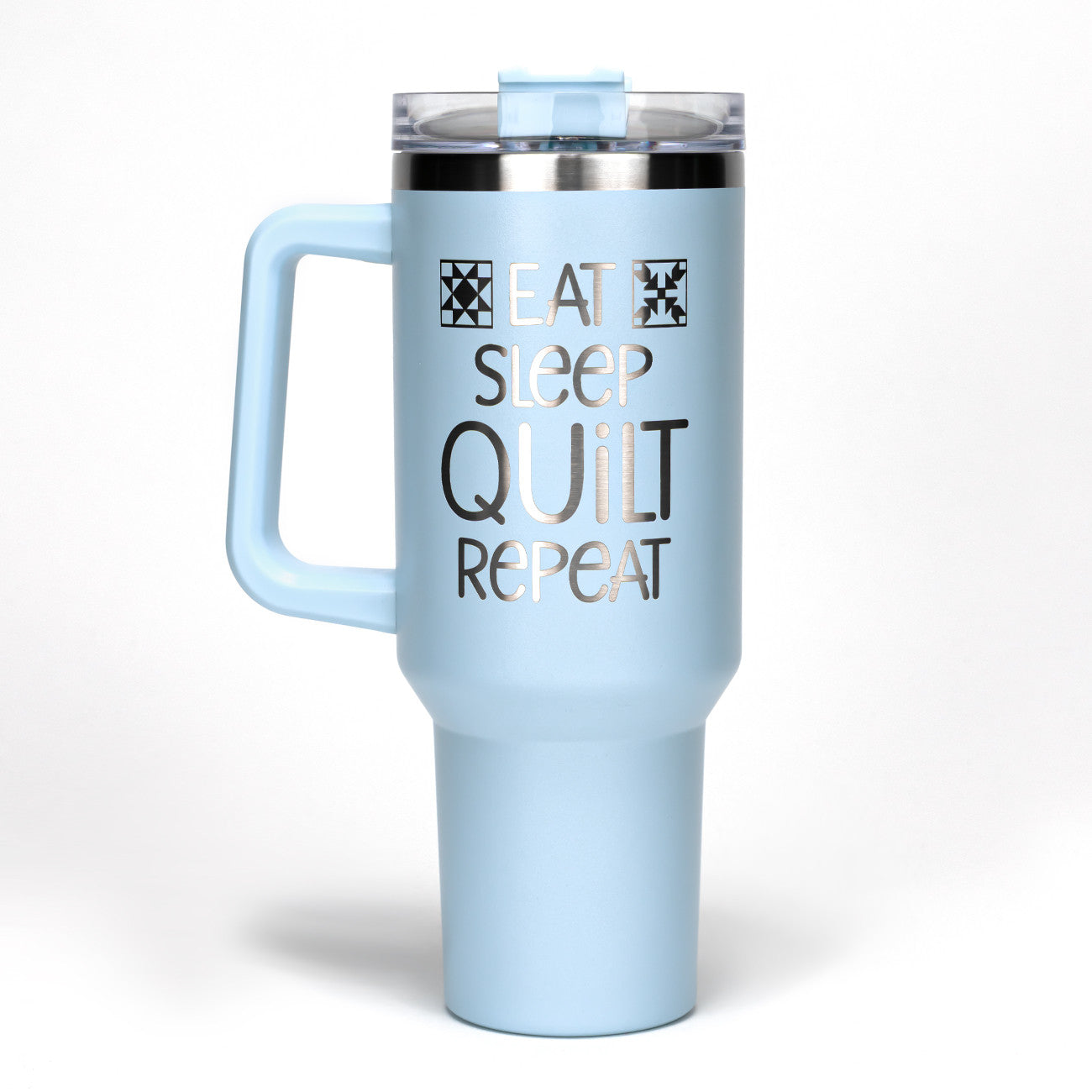 Eat Sleep Quilt Repeat 40oz Stainless Steel Tumbler