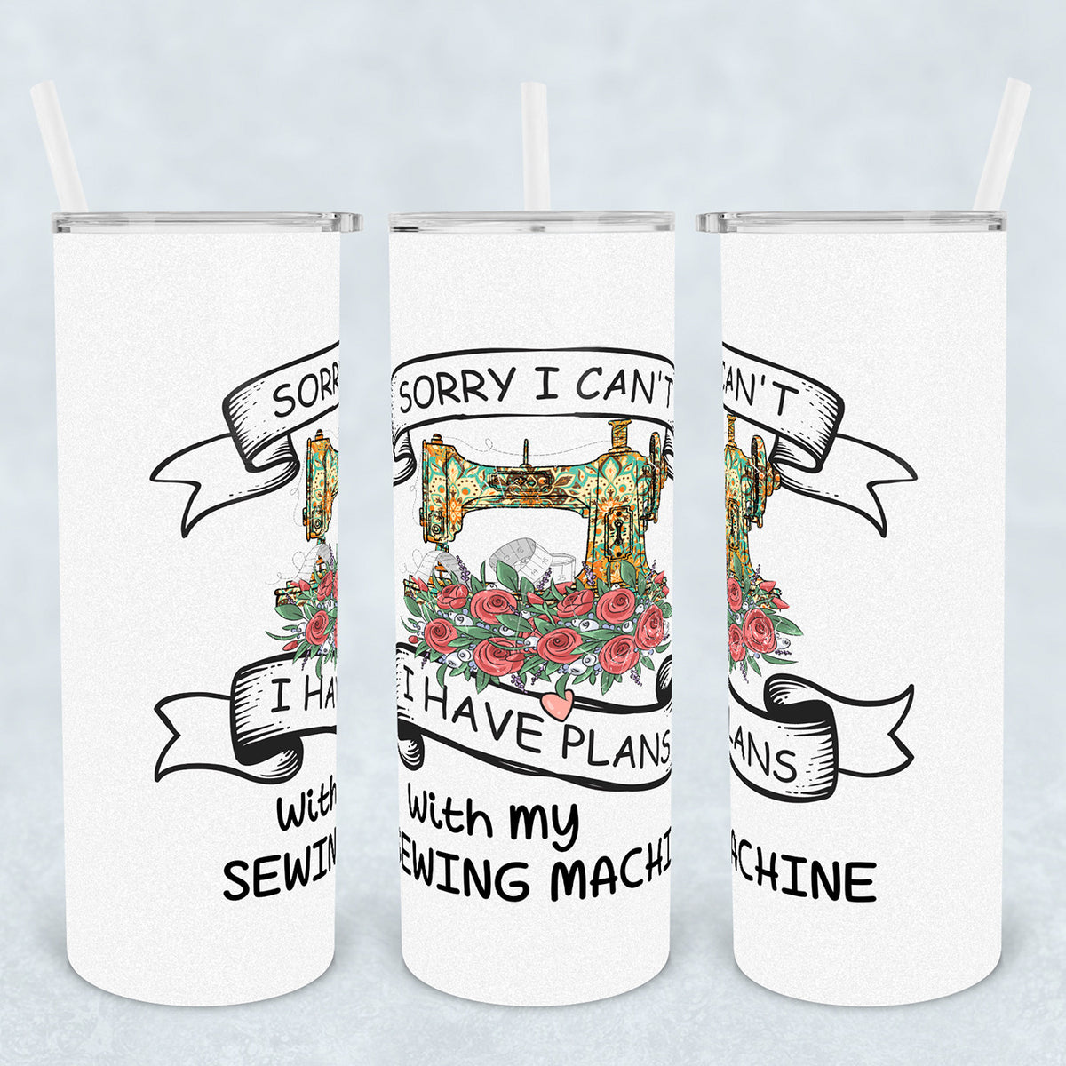 Plans With My Sewing Machine 20oz Stainless Steel Tumbler