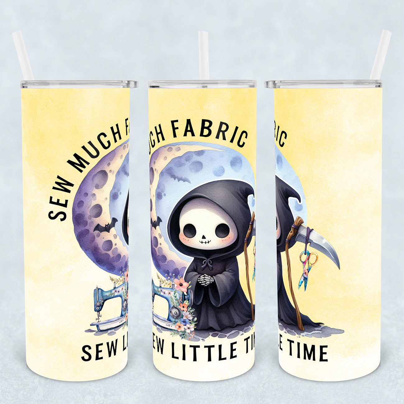 Sew Much Fabric Sew Little Time 20oz Stainless Steel Tumbler