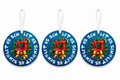 3 Let Us Sew Metal Ornaments - 3 Ornaments Per Order