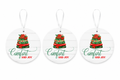 3 Comfort And Joy Metal Ornaments - 3 Ornaments Per Order