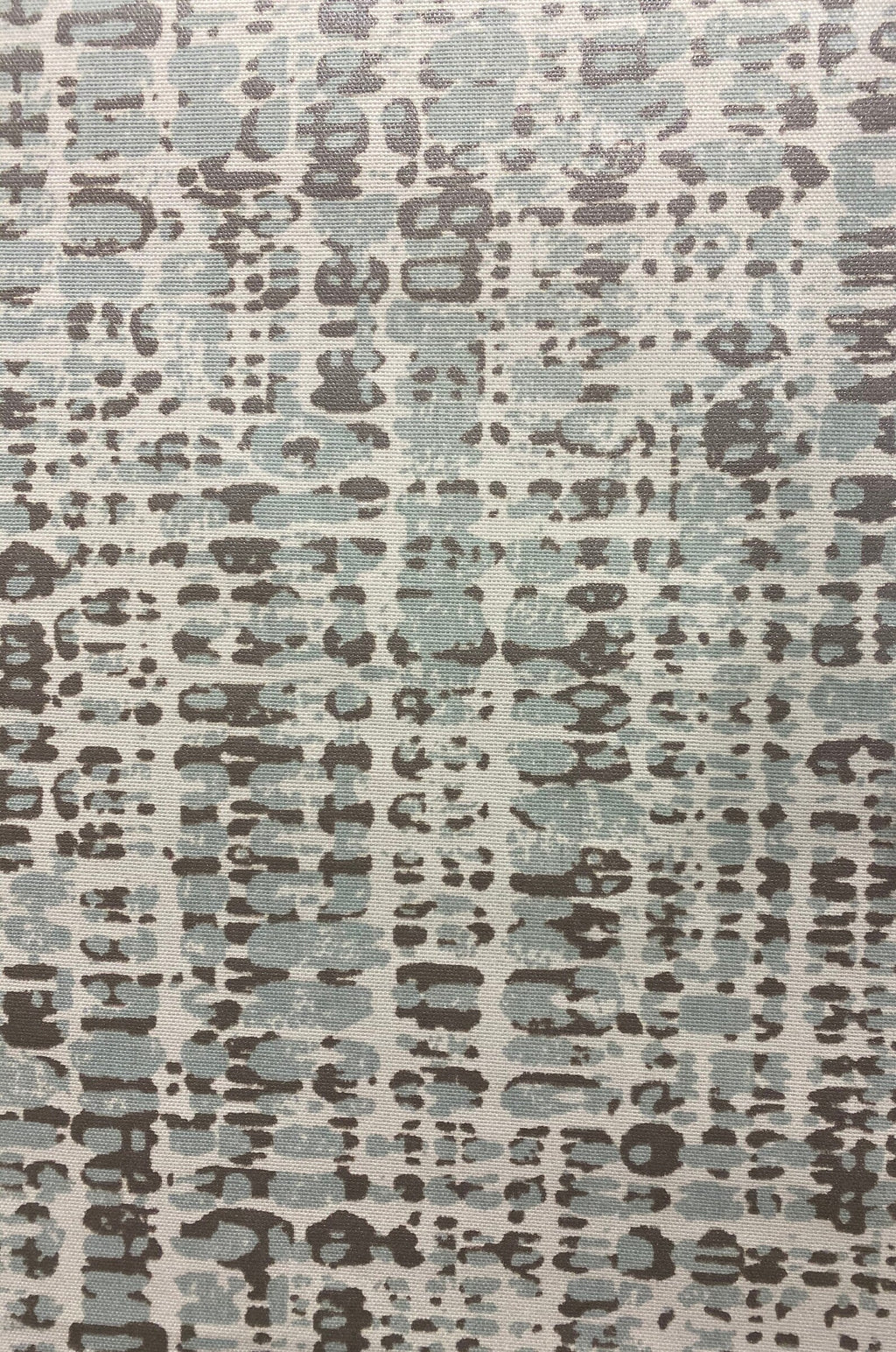 16 Yard Roll - Drapery Fabric Medium Weight - Powder Blue and Silver Metallic Water Drops - Cotton 54" Wide