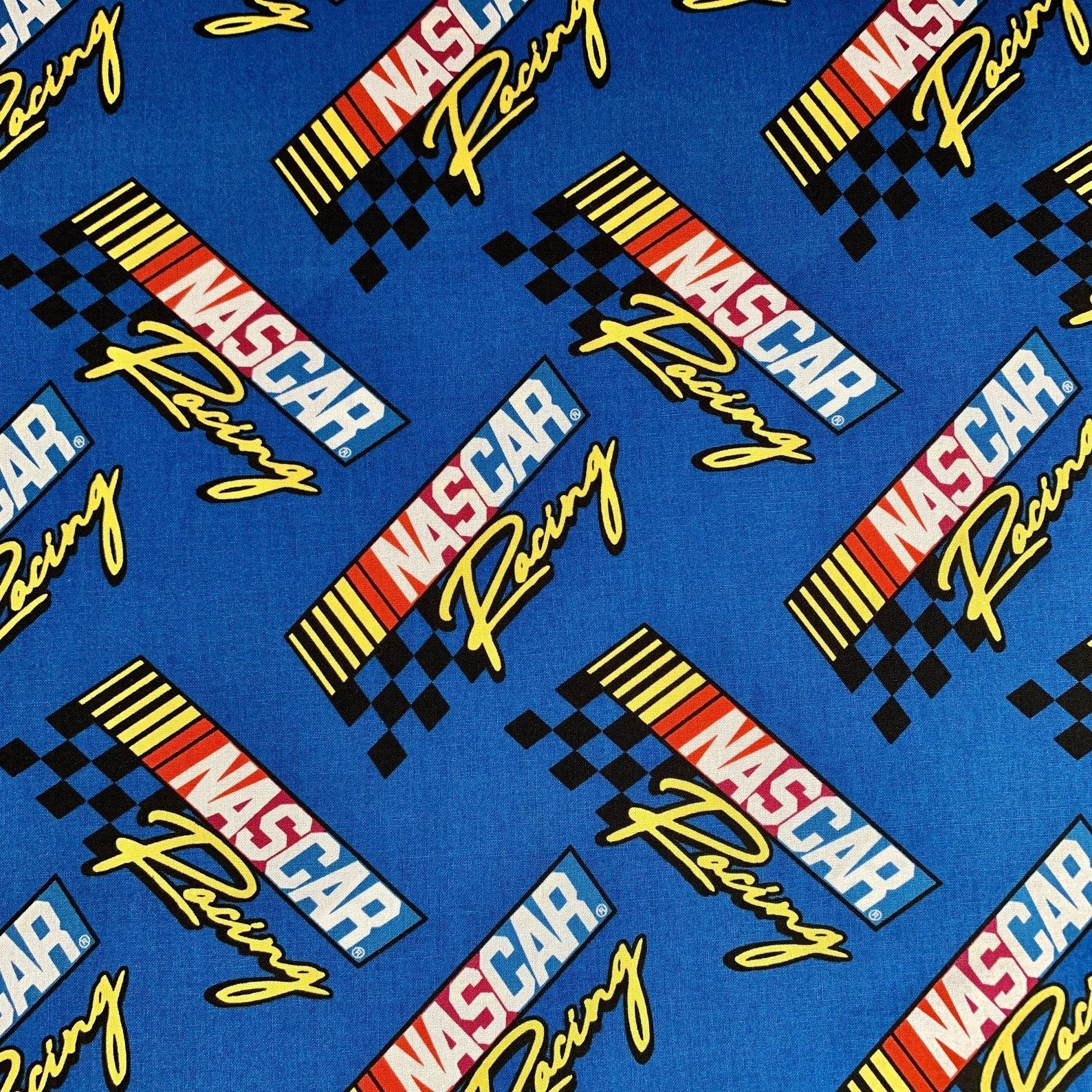 8 Yard Bolt Camelot Emma and Mia Retro Nascar Racing - 100% Cotton 43/45" Wide - Wholesale