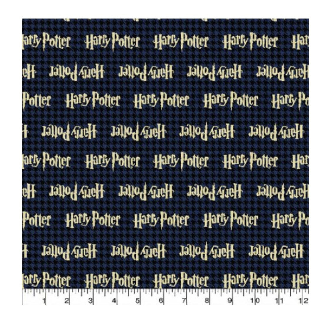 8 Yard Bolt Harry Potter Houndstooth Black - 100% Cotton 43/45" Wide - Wholesale