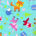 Woodland Animals on Cyan
